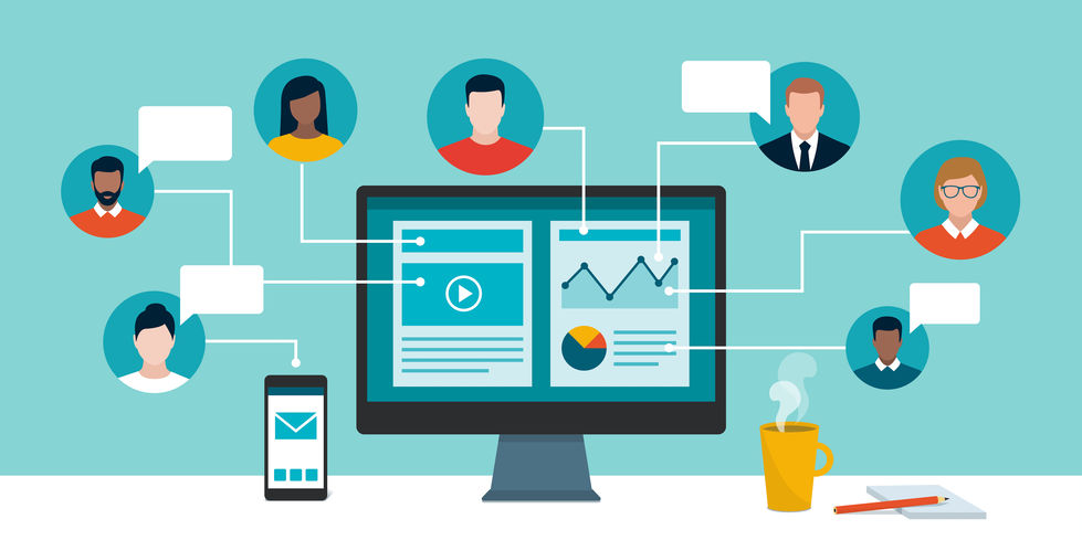 Foto teletrabajo redes