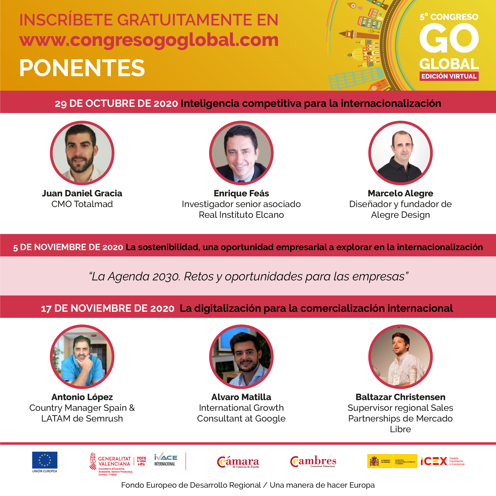 cartelas go global ponentes todos sin ponencia